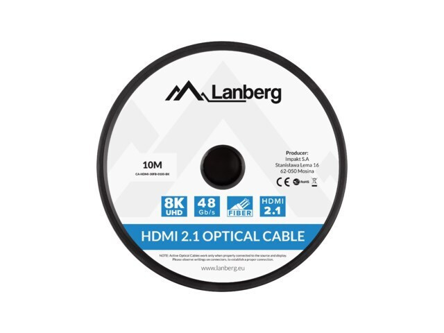 Lanberg HDMI 2.1 HDMI male - HDMI male 10m Μαύρο (CA-HDMI-30FB-0100-BK) - Image 4