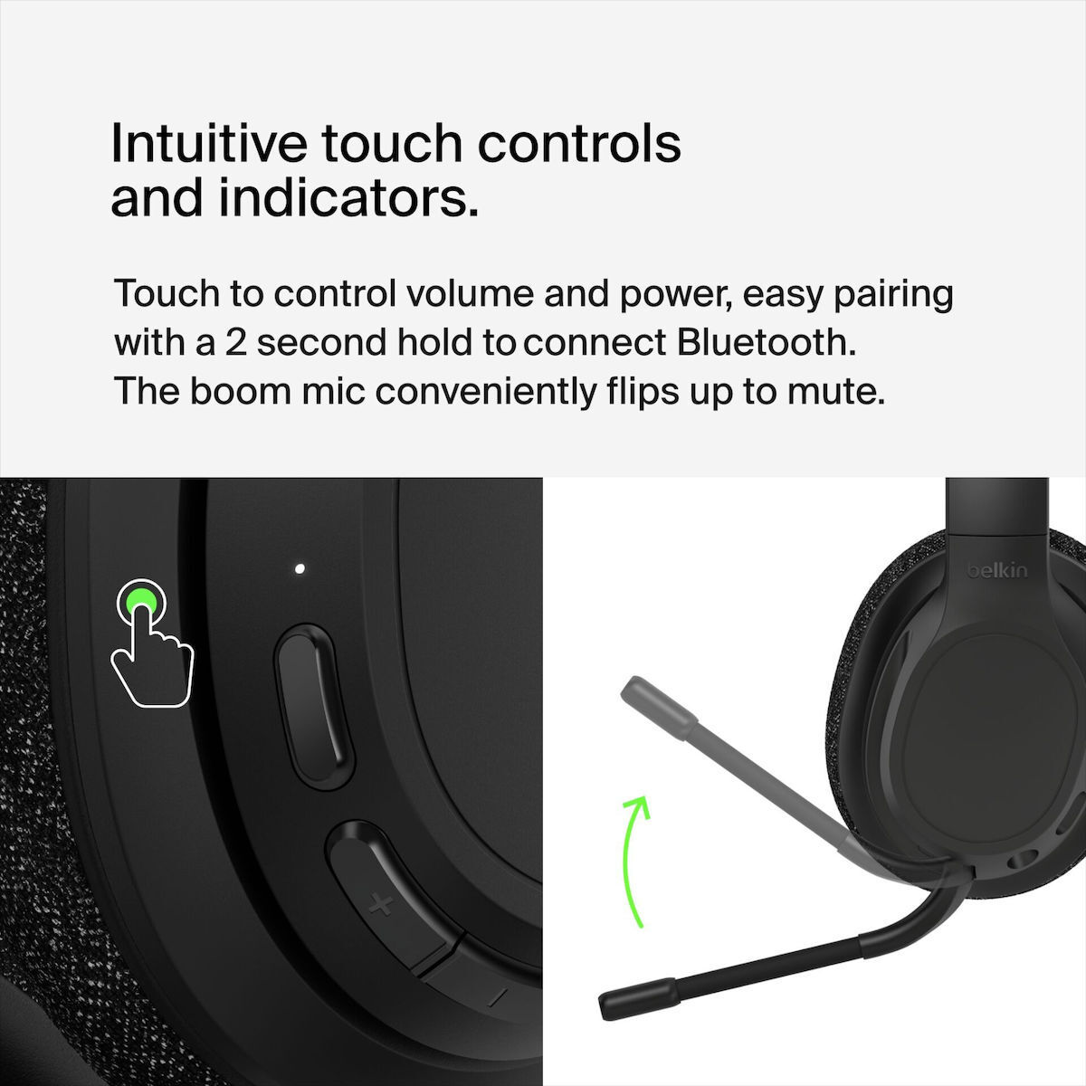 Belkin SoundForm Adapt Ασύρματα On Ear Multimedia Ακουστικά με μικρόφωνο και σύνδεση Bluetooth - Image 7