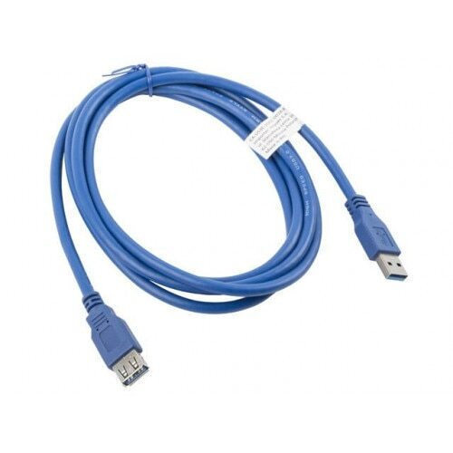 Lanberg Premium QC Braided USB 3.0 Cable USB-C male - USB-A Μπλε 0.5m (CA-USBO-22CU-0005-BL) - Image 3