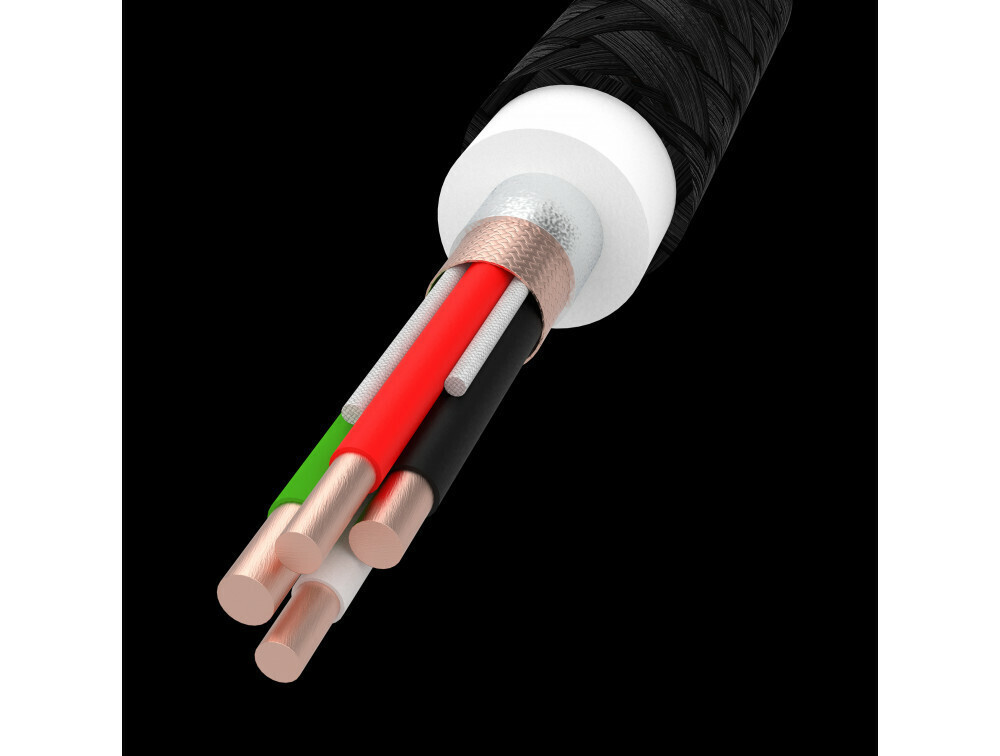 Green Cell PowerStream Braided USB 2.0 Cable USB-C male - USB-C 60W Μαύρο 2m (KABGC29) - Image 3