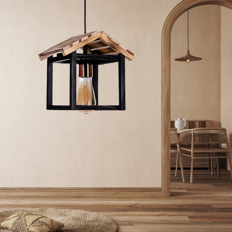 Megapap Kale Κρεμαστό Φωτιστικό Μαύρο 25x18x65εκ. - Image 2