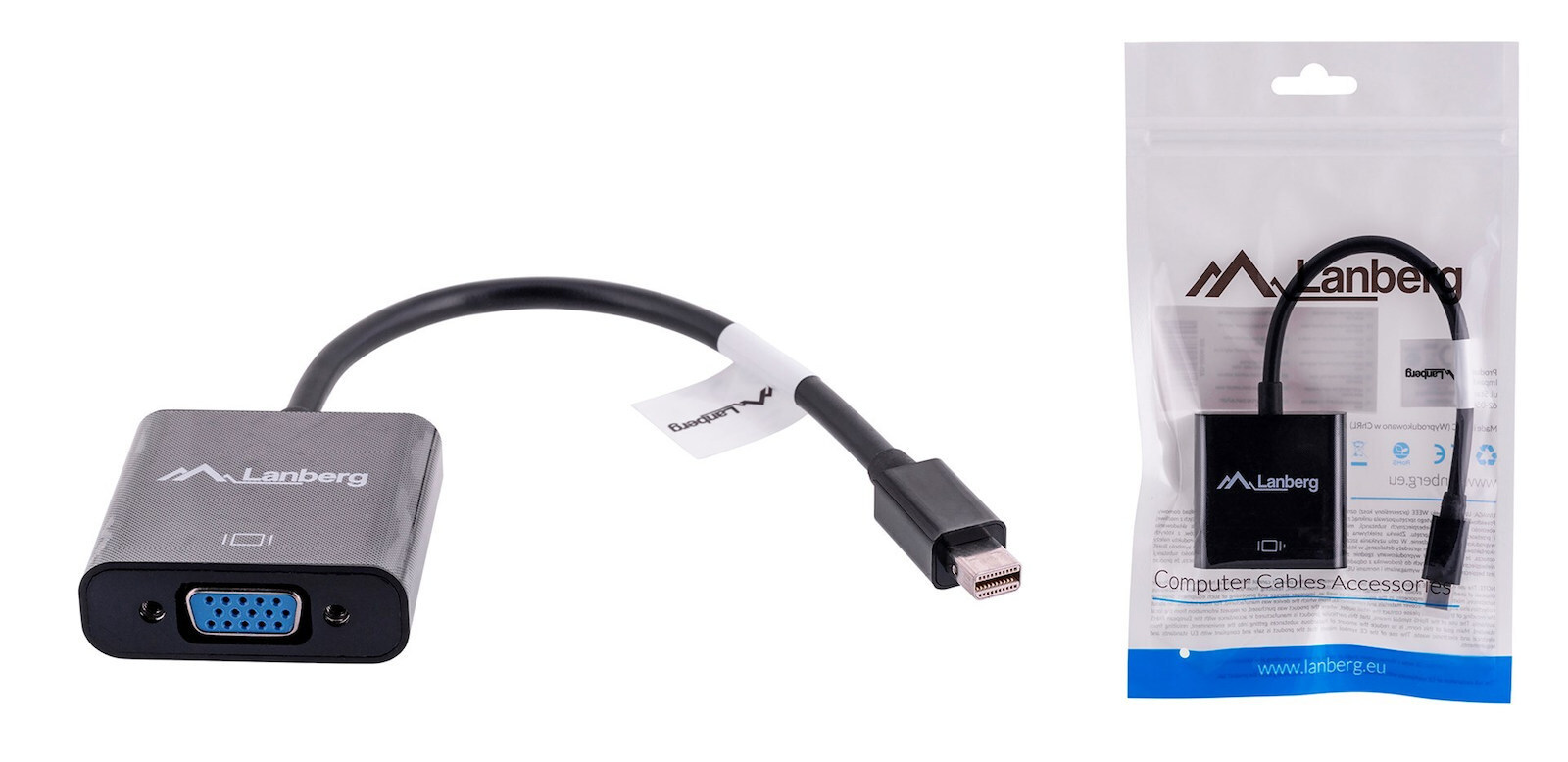 Lanberg DisplayPort male σε VGA female 1τμχ (AD-0006-BK) - Image 2