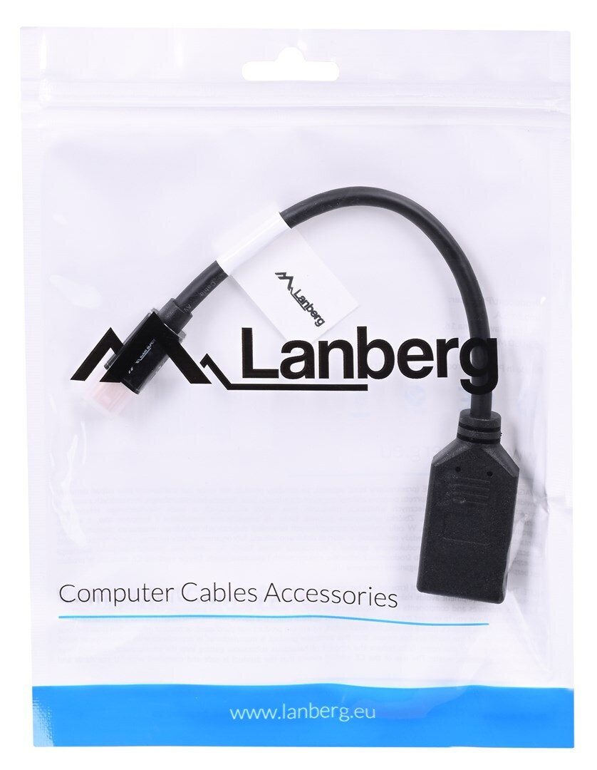 Lanberg mini DisplayPort male σε DisplayPort female 1τμχ (AD-0003-BK) - Image 5