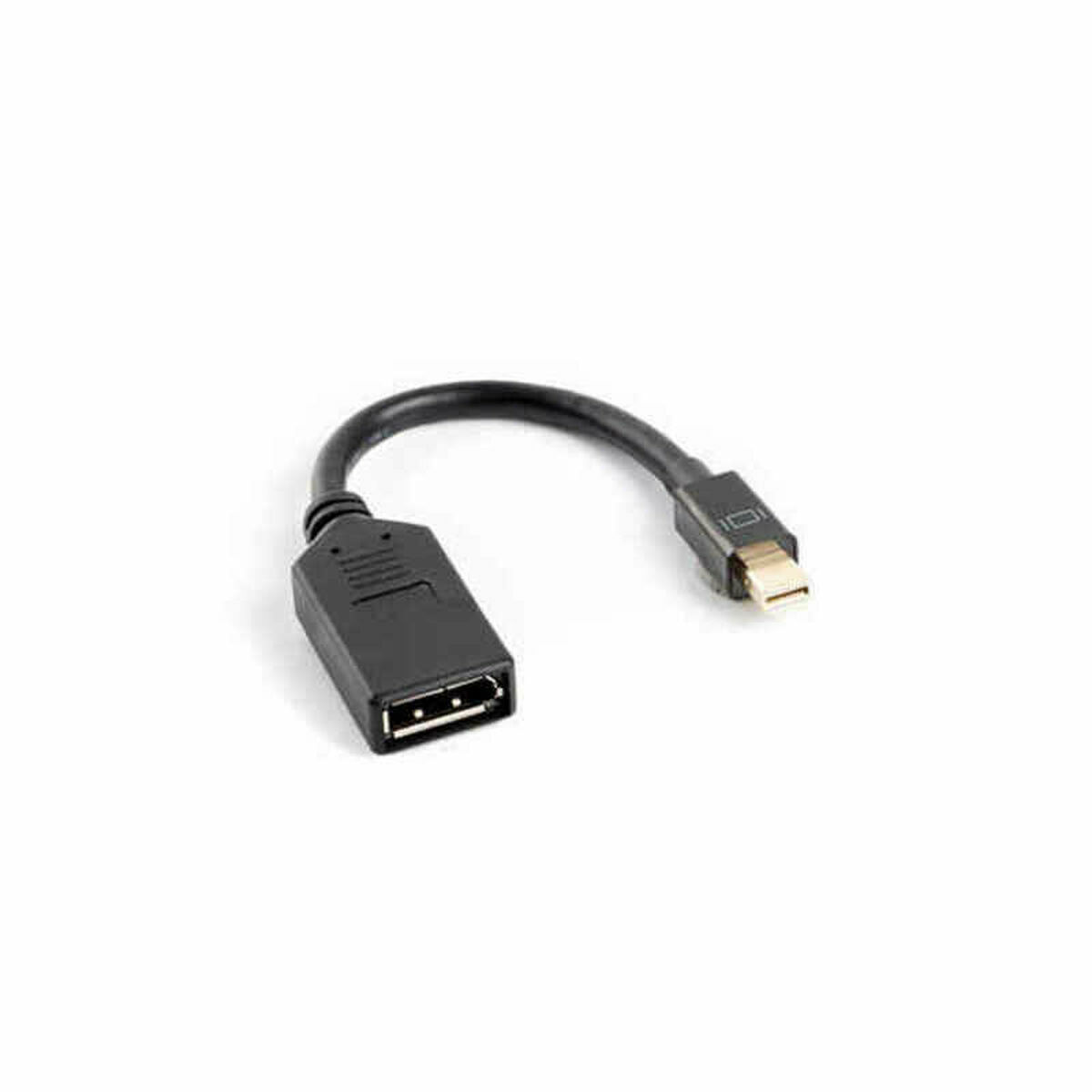 Lanberg mini DisplayPort male σε DisplayPort female 1τμχ (AD-0003-BK)