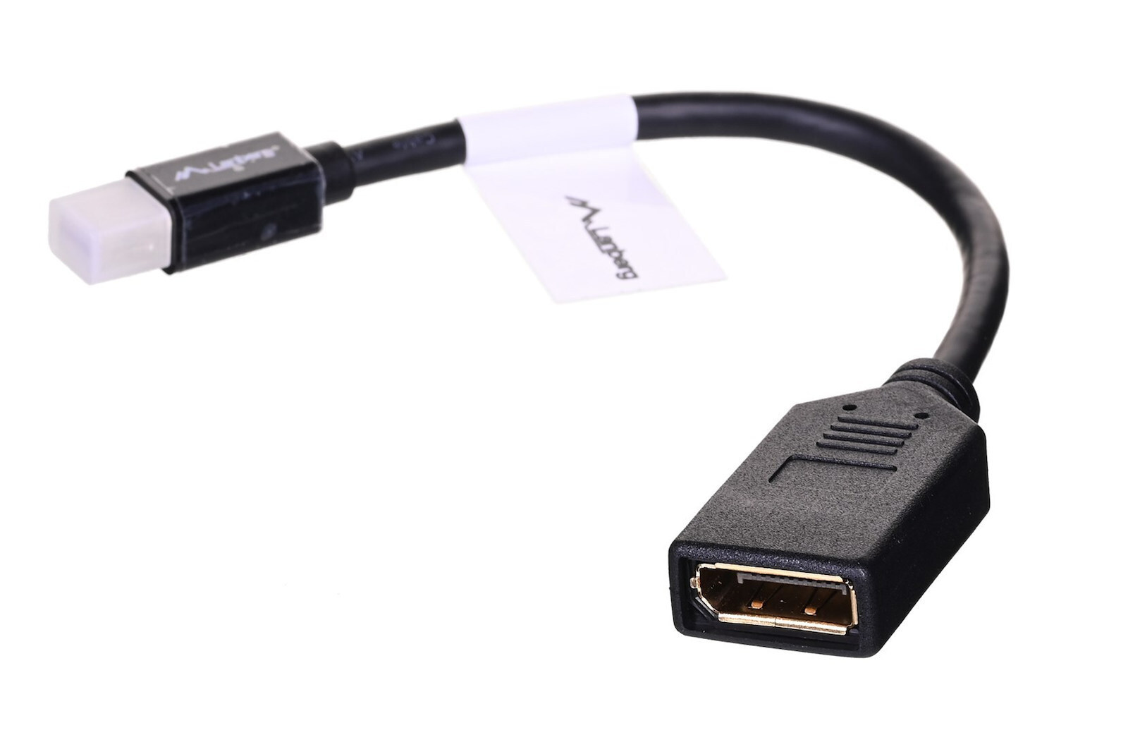 Lanberg mini DisplayPort male σε DisplayPort female 1τμχ (AD-0003-BK) - Image 2