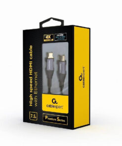 Cablexpert Premium series HDMI 2.0 Braided Cable HDMI male - HDMI male 7.5m Μαύρο (CCBP-HDMI-7.5M)