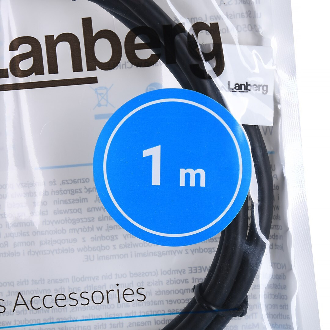 Lanberg USB 3.0 Cable USB-A male - USB-A male Μαύρο 1m (CA-USBA-30CU-0010-BK) - Image 4