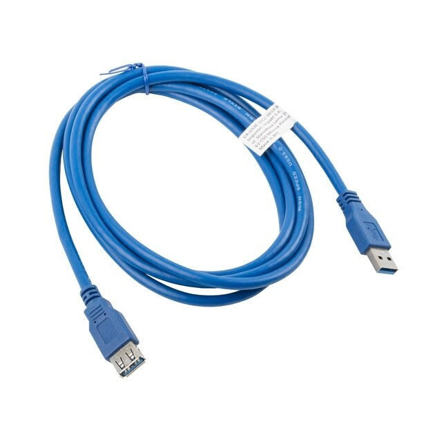 Lanberg USB 3.0 Cable USB-A male - USB-A female Μπλε 1.8m (CA-US3E-10CC-0018-B) - Image 2