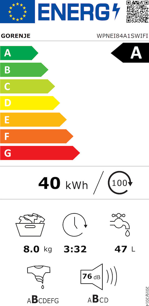 Gorenje 8kg με Smart Λειτουργίες WPNEI84A1SWIFI - Image 6