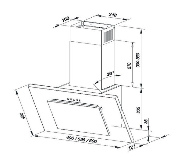 Maan Vertical PG 60 Απορροφητήρας Καμινάδα 60cm Λευκός - Image 8