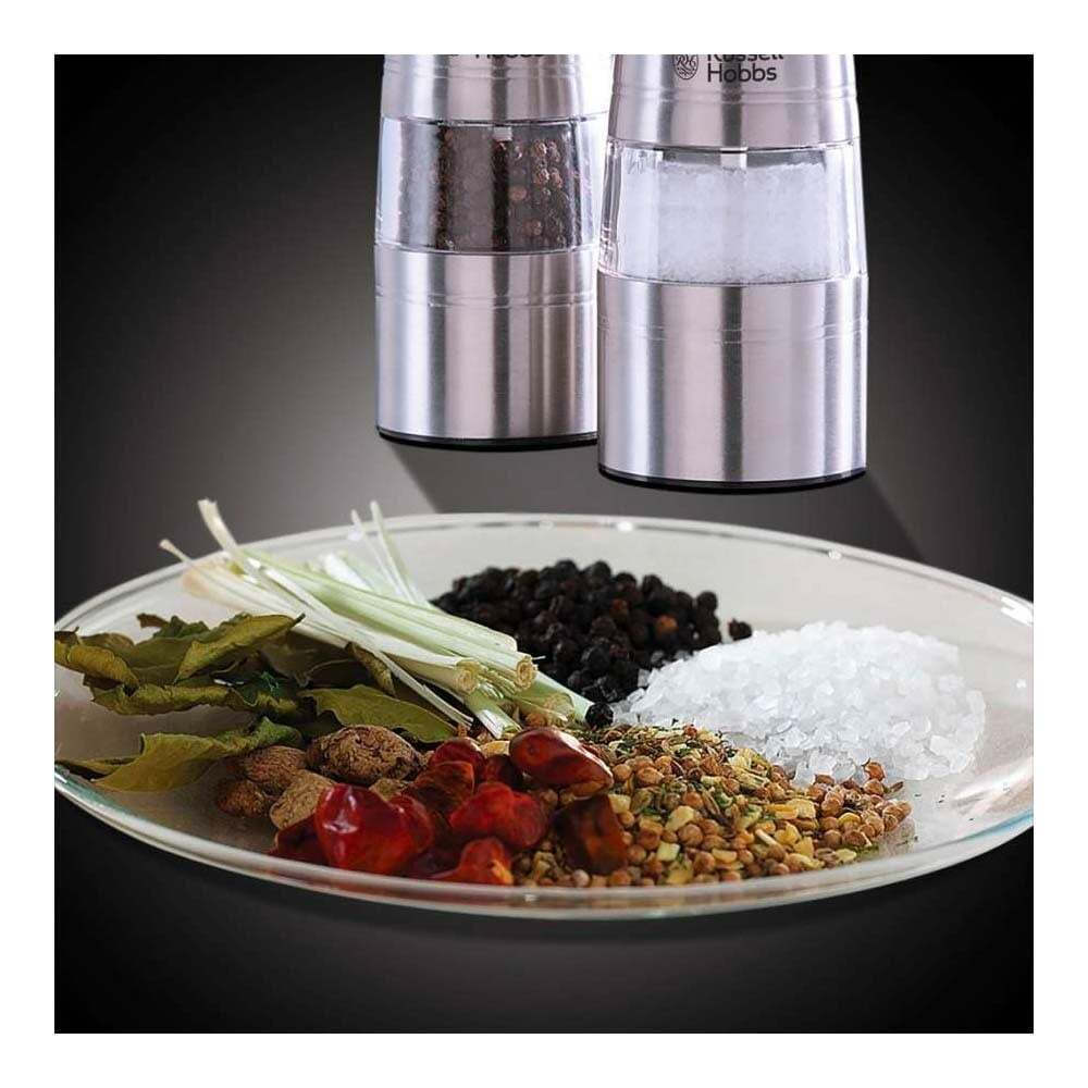 Russell Hobbs Classics Σετ Χειροκίνητοι Μύλοι Μπαχαρικών Inox σε Ασημί Χρώμα 2τμχ - Image 4