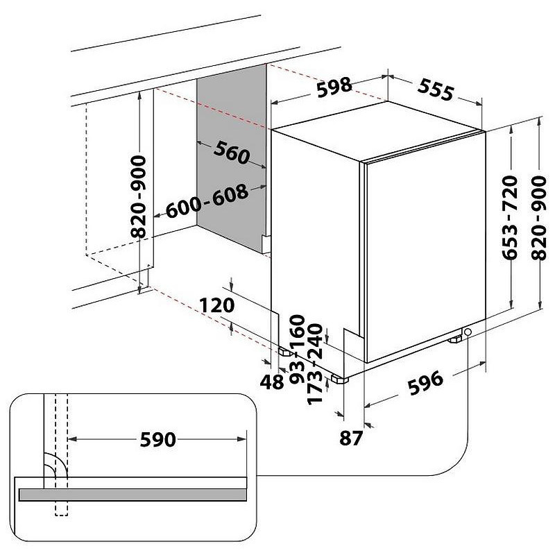 Indesit Πλήρως Εντοιχιζόμενο για 14 Σερβίτσια Π60xY82εκ. - Image 6
