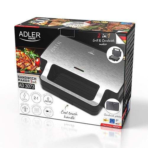 Adler AD 3073 1000W για 2 Τοστ Inox - Image 14