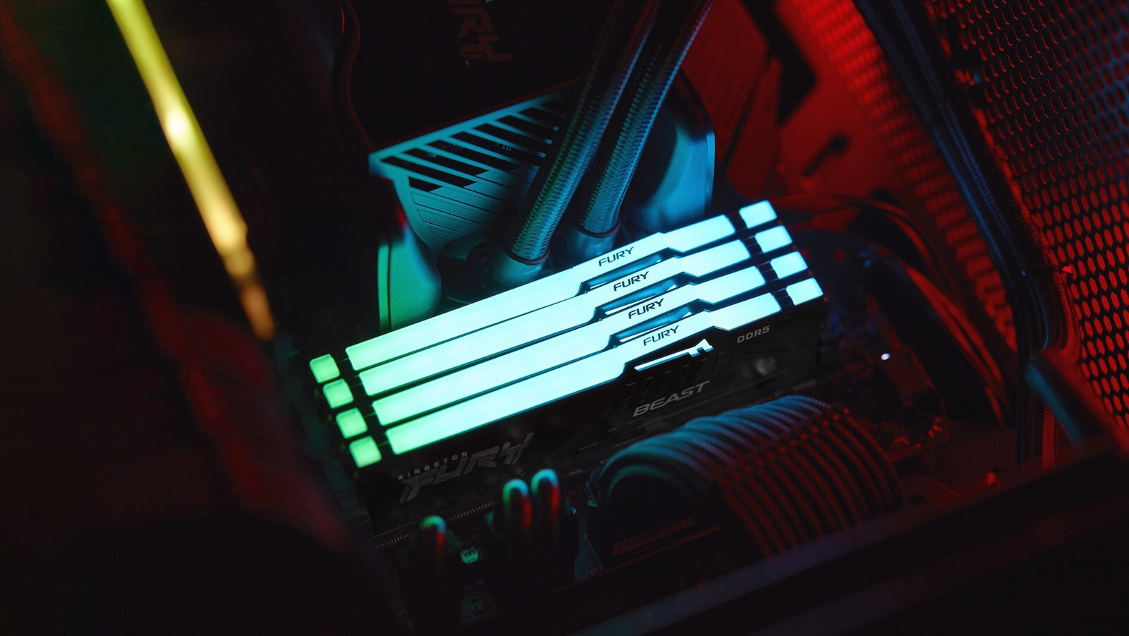 Kingston Fury Beast RGB DDR5 128GB RAM με 4x32GB Modules και Ταχύτητα 5200 για Desktop KF552C40BBAK4-128 - Image 4