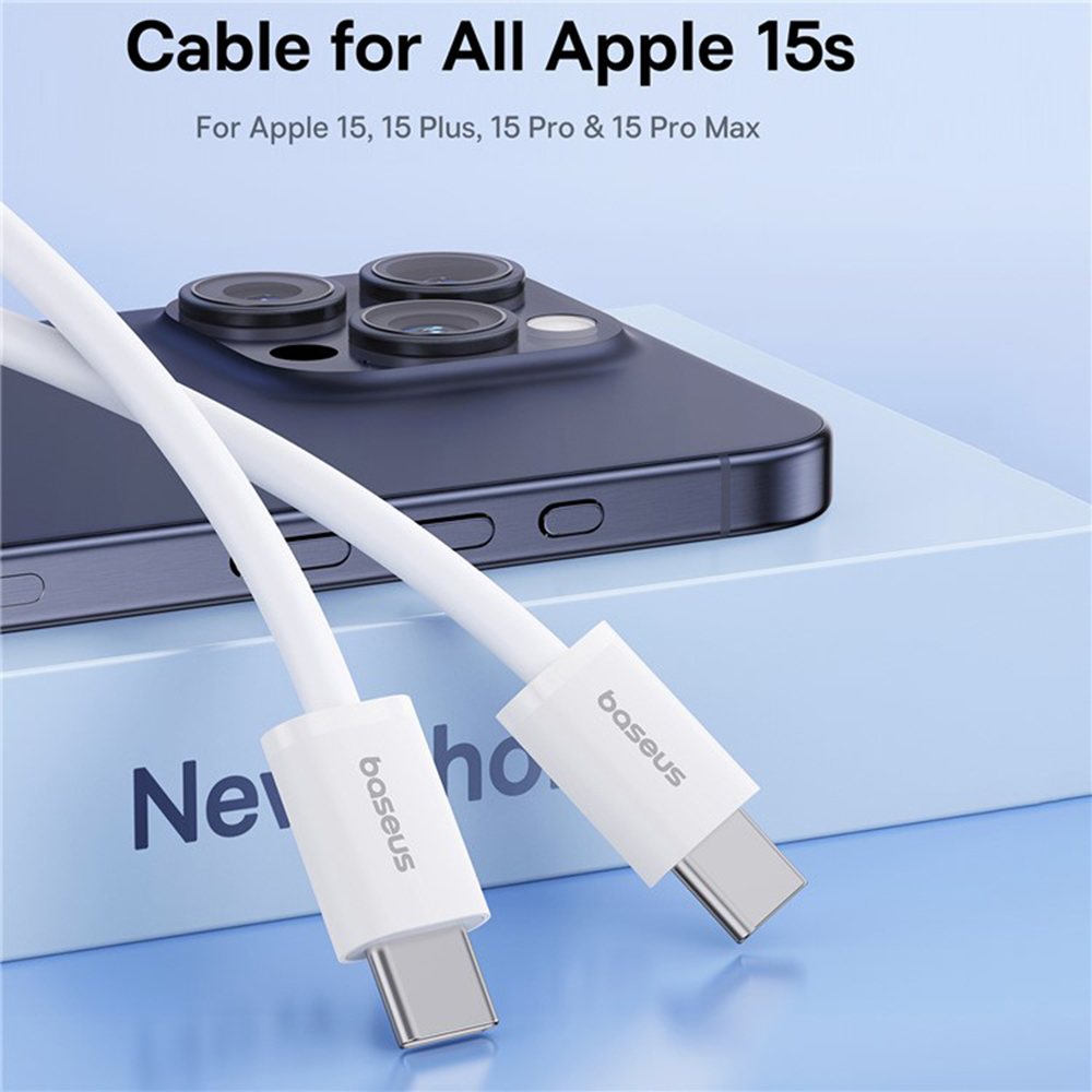 Baseus Superior Series 2 USB 2.0 Cable USB-C male - USB-C 30W Λευκό 2m (P10365200211-01) - Image 11