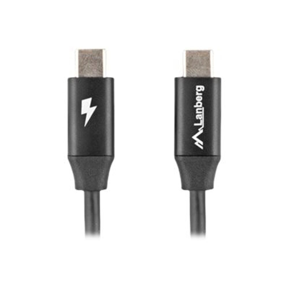 Lanberg USB 2.0 Cable USB-C male - USB-C 60W Μαύρο 1m (CA-CMCM-40CU-0010-BK) - Image 3
