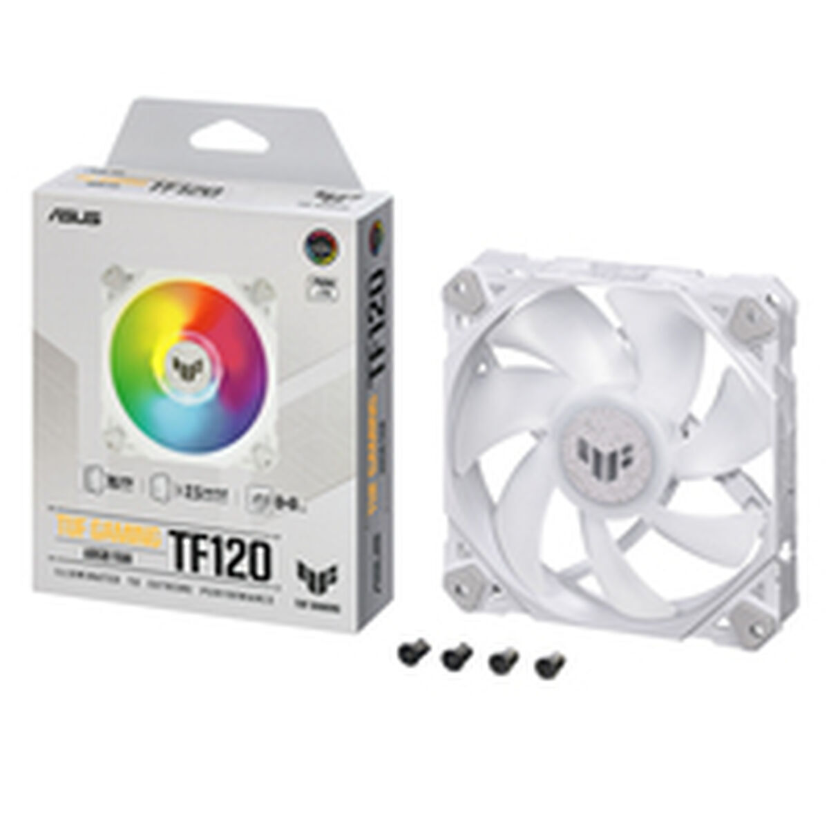 Asus TF120 Case Fan με ARGB Φωτισμό και Σύνδεση 4-Pin PWM Λευκό - Image 4