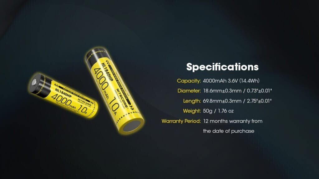NiteCore 18650 4000mAh 3.6V 1τμχ - Image 6