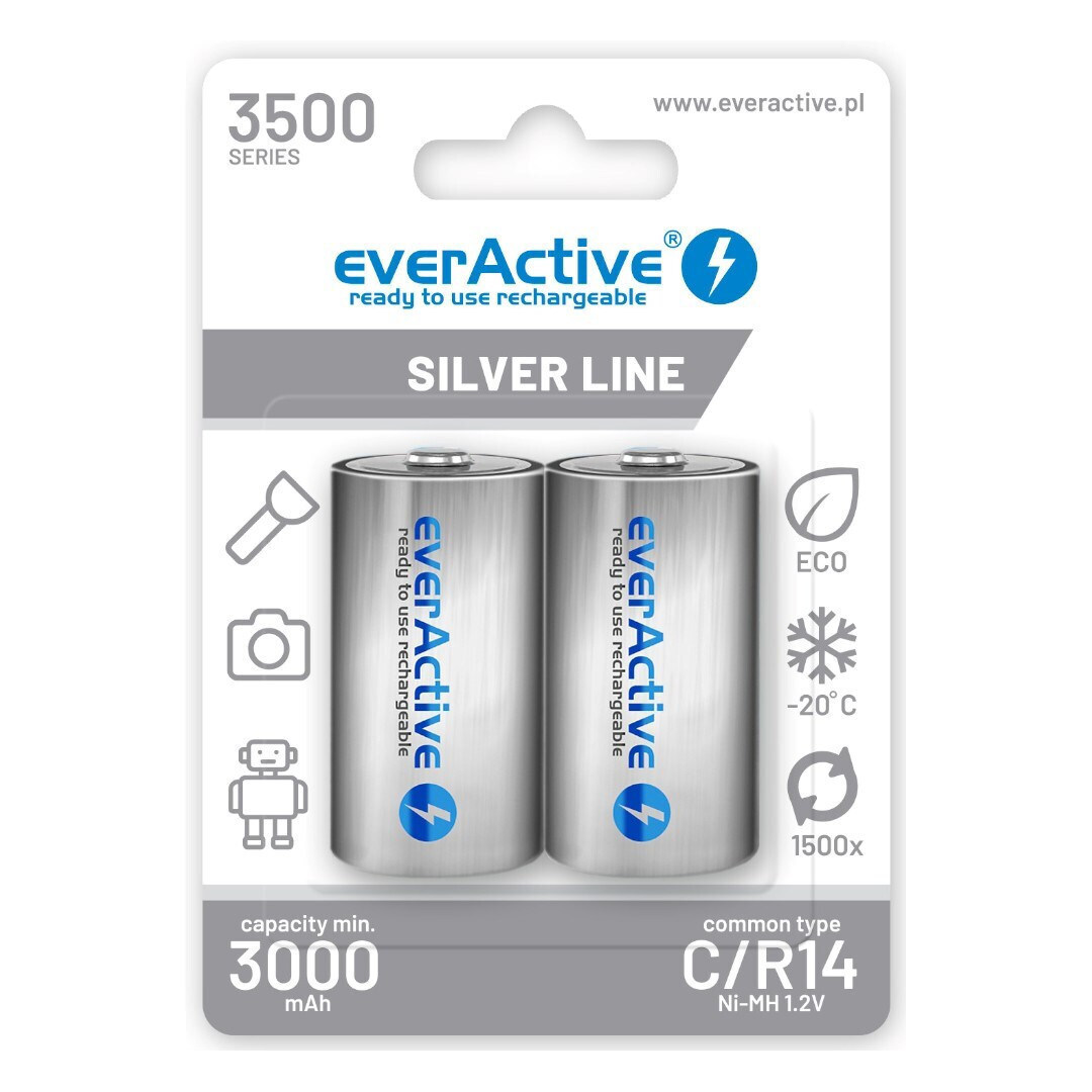 everActive Silver Line C 3500mAh 1.2V 2τμχ - Image 3