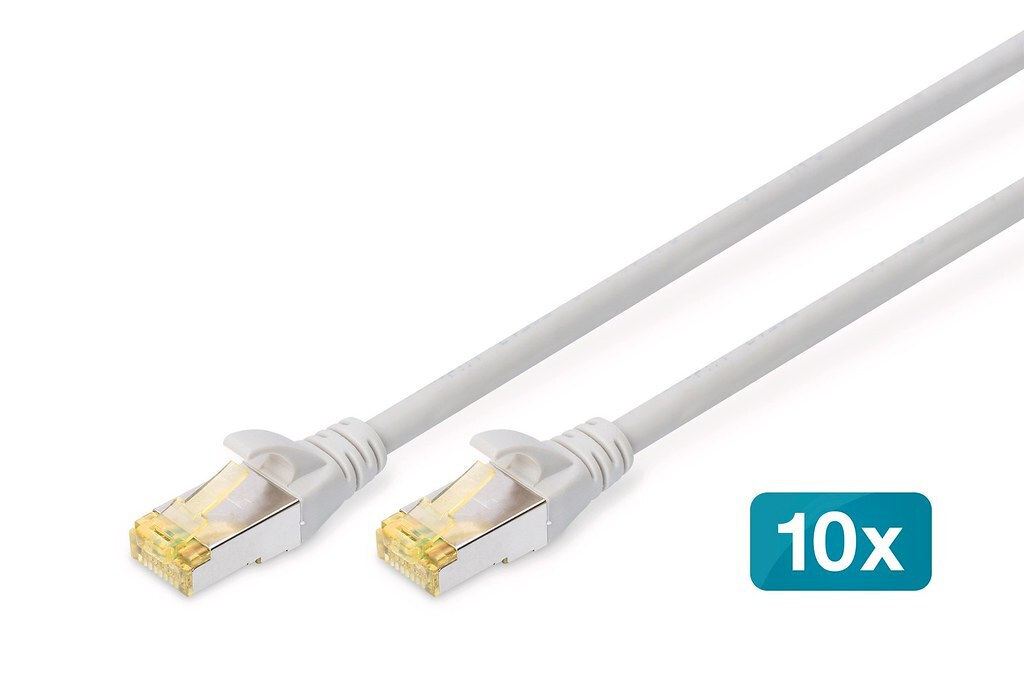 Digitus S/FTP Cat.6a Καλώδιο Δικτύου Ethernet 2m Γκρι 10τμχ - Image 4