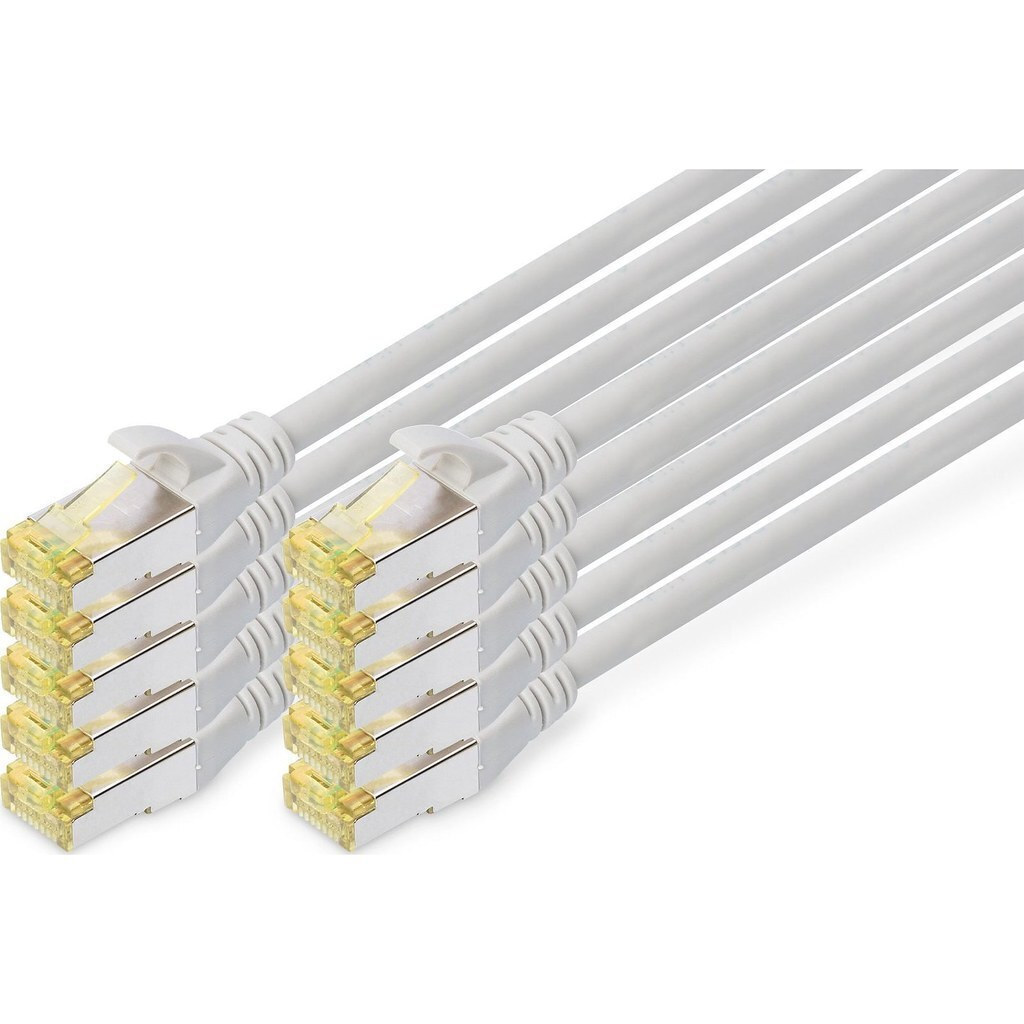 Digitus S/FTP Cat.6a Καλώδιο Δικτύου Ethernet 2m Γκρι 10τμχ - Image 3