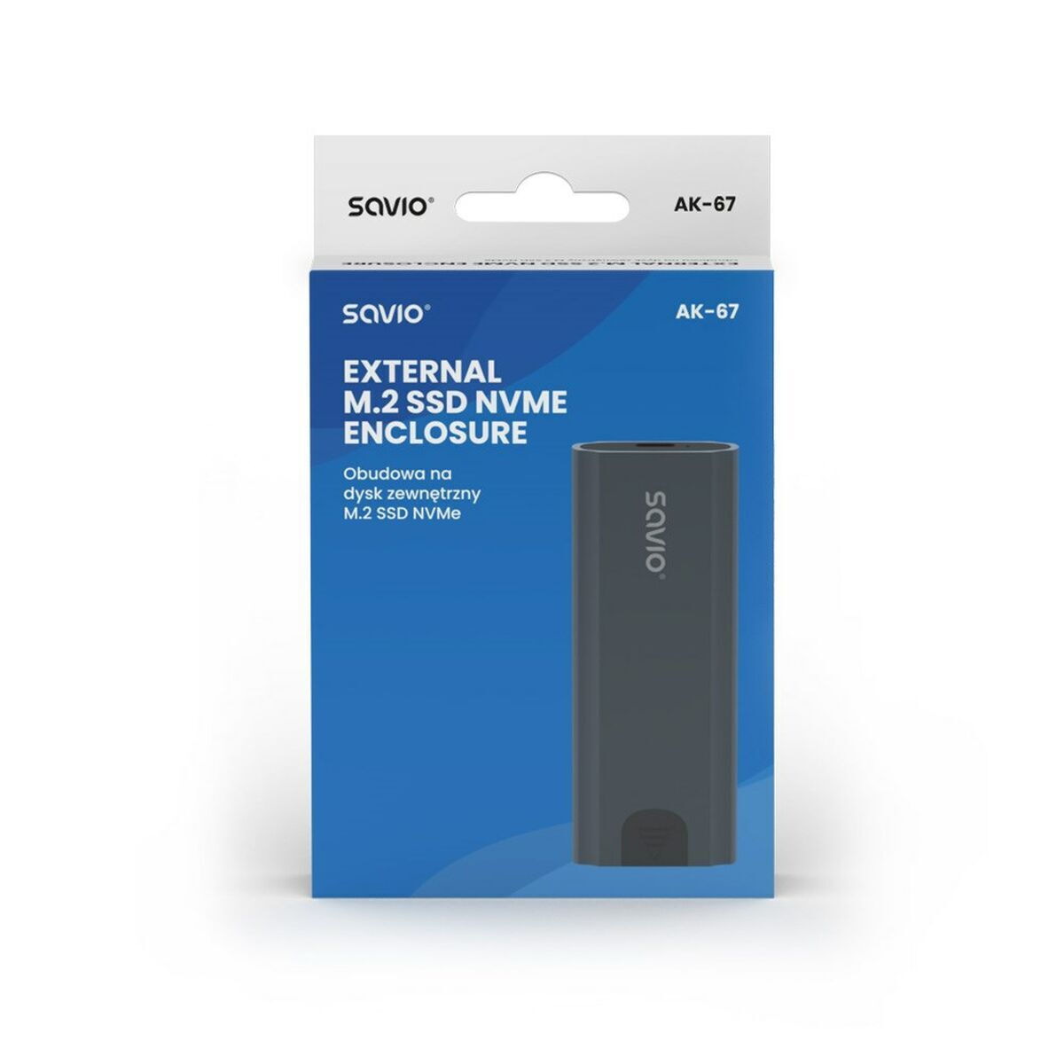 Savio Θήκη για Σκληρό Δίσκο M.2 SATA III NVME με σύνδεση Type-C σε Γκρι χρώμα - Image 3