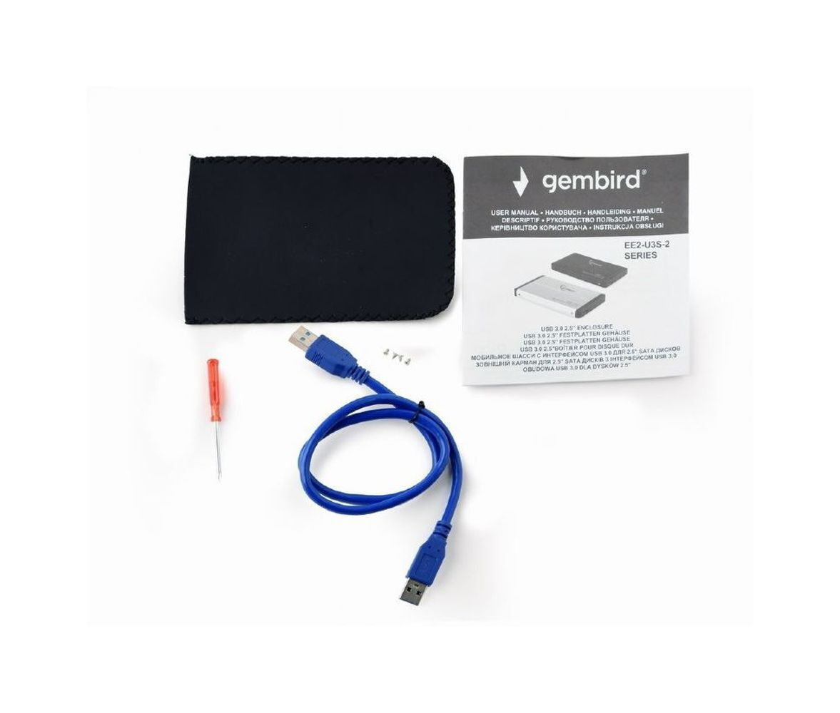 Gembird Θήκη για Σκληρό Δίσκο 2.5" SATA III με σύνδεση USB 3.0 σε Κόκκινο χρώμα EE2-U3S-2-R - Image 6