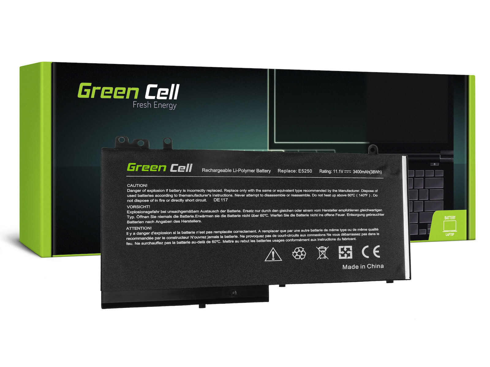 Green Cell Συμβατή Μπαταρία για Dell Latitude με 3400mAh - Image 2