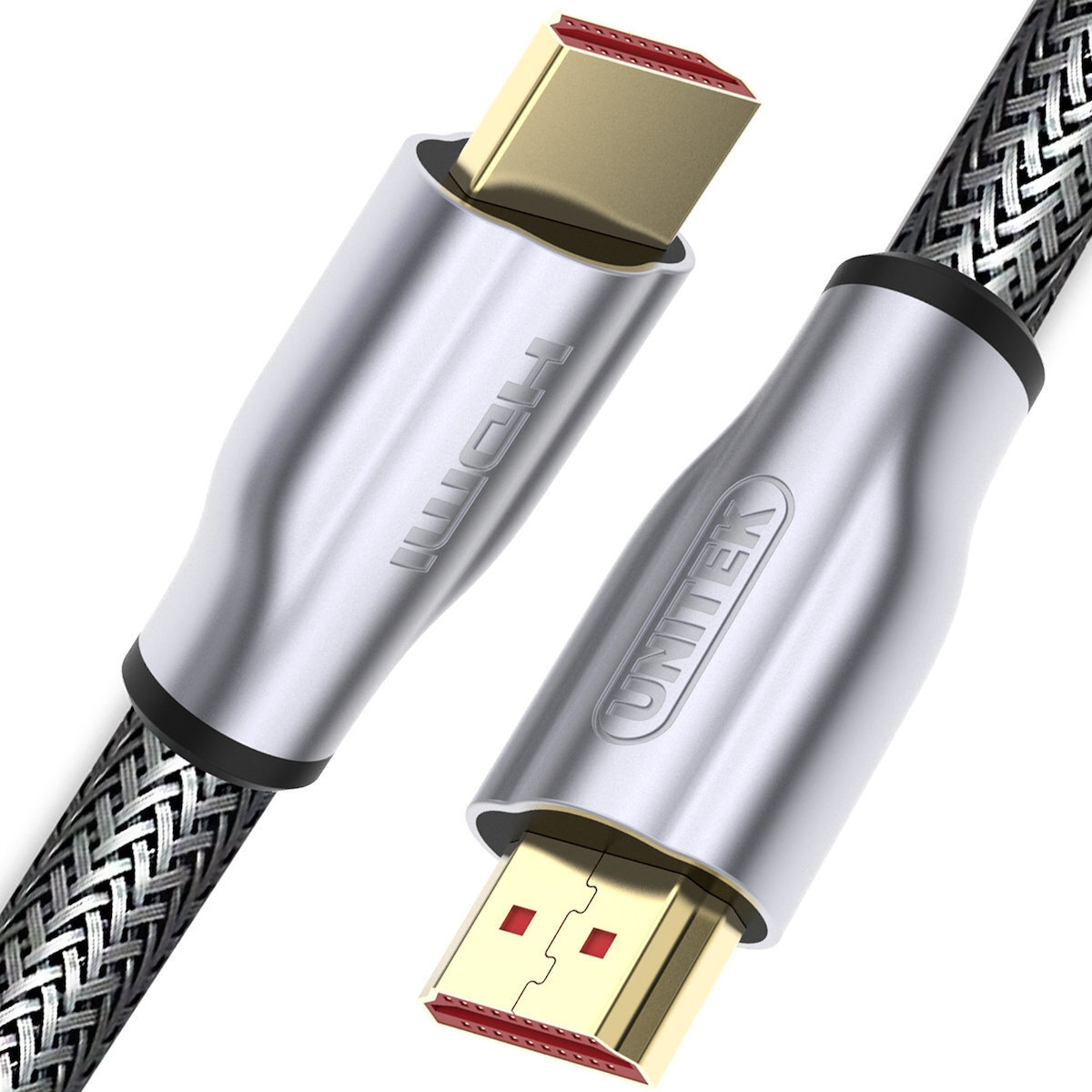 Unitek HDMI 2.0 Braided HDMI male - HDMI male 1m Γκρι (Y-C136RGY) - Image 2