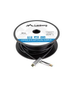 Alternative view of Lanberg HDMI 2.0 HDMI male - HDMI male 10m Μαύρο