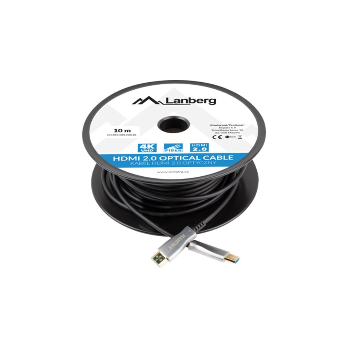 Lanberg HDMI 2.0 HDMI male - HDMI male 10m Μαύρο - Image 2