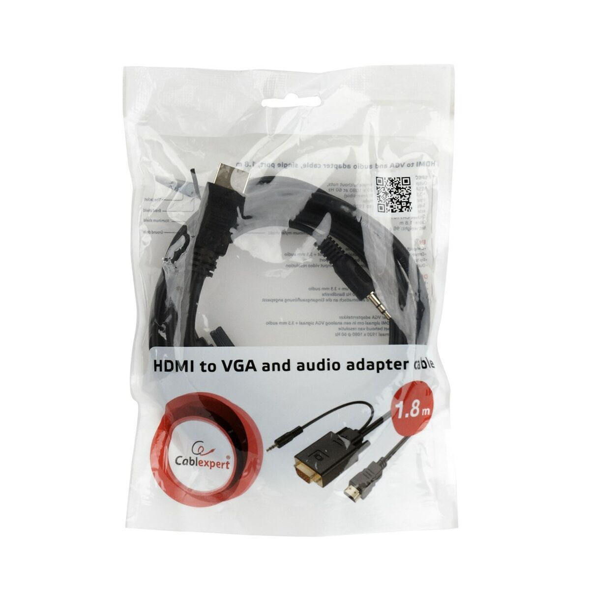 Cablexpert HDMI 1.3 HDMI male - VGA male 3m Μαύρο (A-HDMI-VGA-03-10) - Image 3
