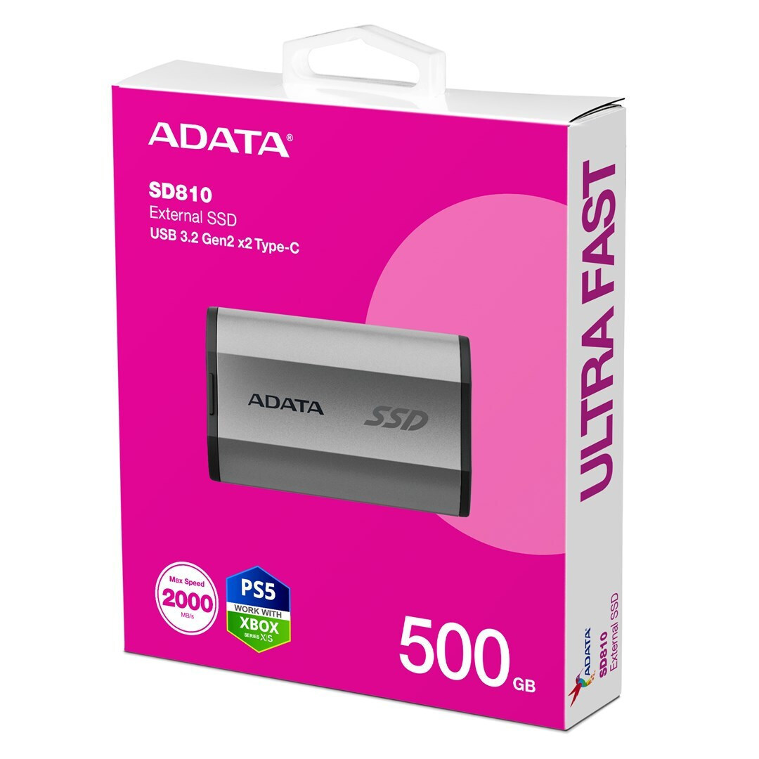 Adata SD810 USB 3.2 Εξωτερικός SSD 500GB 2.5" Γκρι - Image 3