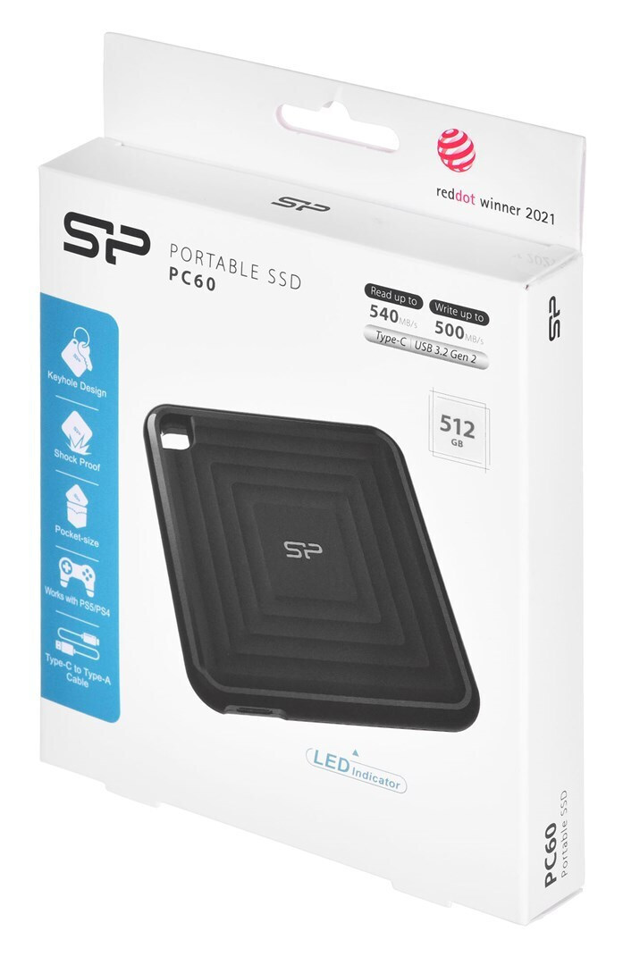 Silicon Power PC60 USB 3.1 / USB-C Εξωτερικός SSD 512GB 2.5" Μαύρο - Image 11