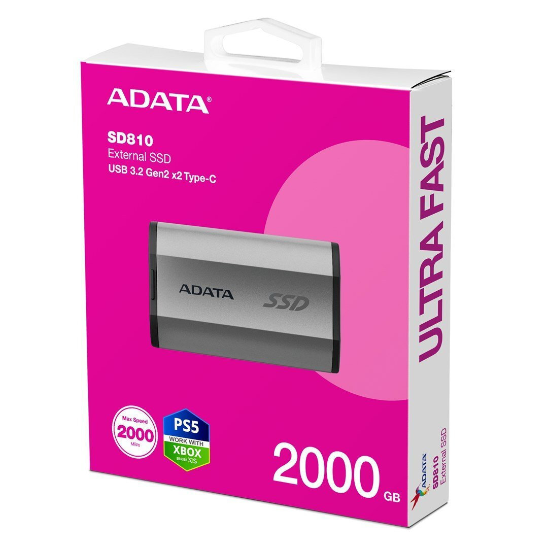 Adata SD810 USB 3.2 Εξωτερικός SSD 2TB 2.5" Γκρι - Image 3