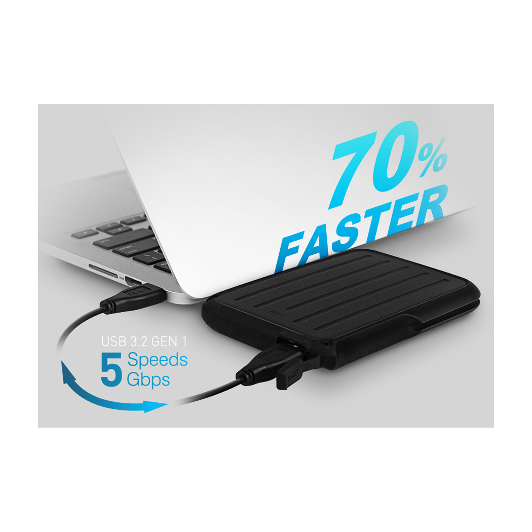Silicon Power Armor A66 USB 3.2 Εξωτερικός HDD 1.0TB 2.5" Μαύρο/Μπλε - Image 5
