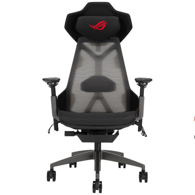 Asus Rog Destrier Καρέκλα Gaming Δερματίνης με Ρυθμιζόμενα Μπράτσα Μαύρη - Image 5
