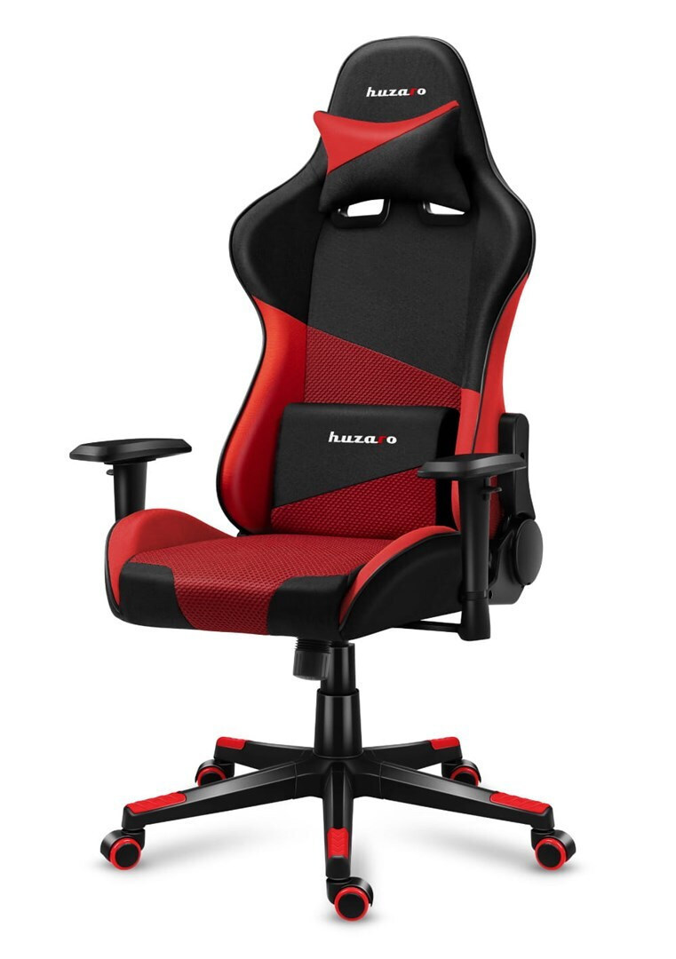 Huzaro Force 6.2 Mesh Υφασμάτινη Καρέκλα Gaming με Ρυθμιζόμενα Μπράτσα και RGB Φωτισμό Κόκκινη - Image 3