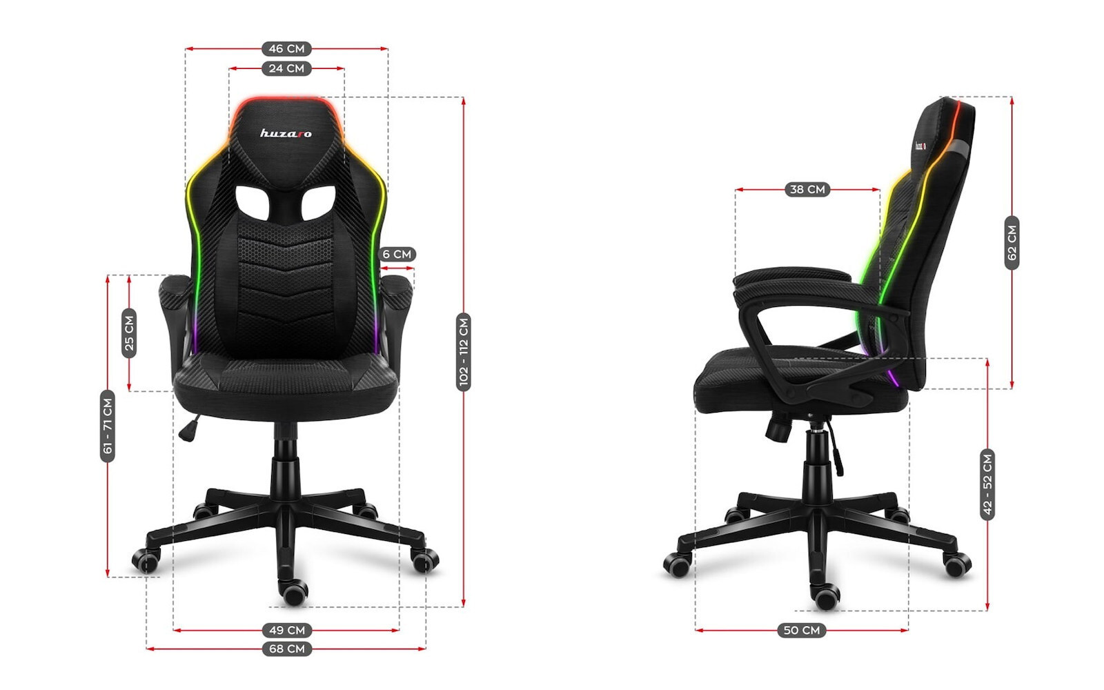 Huzaro Force 2.5 RGB Υφασμάτινη Mesh - Image 8