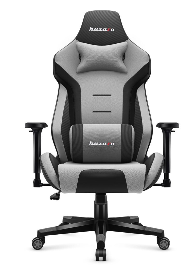 Huzaro Force 7.6 Υφασμάτινη Καρέκλα Gaming με Ρυθμιζόμενα Μπράτσα Γκρι - Image 5