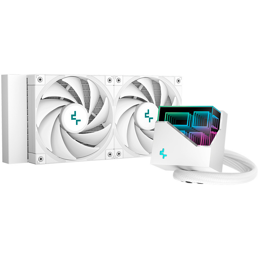 Deepcool LT520 Υδρόψυξη Επεξεργαστή Διπλού Ανεμιστήρα 120mm για Socket AM4/AM5/1700/1200/115x με ARGB Φωτισμό Λευκή