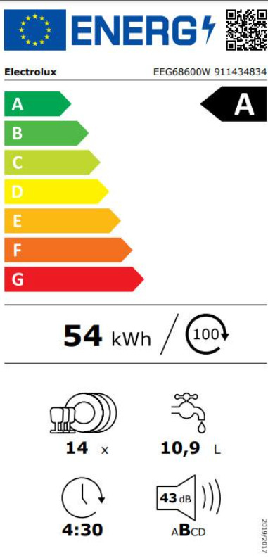 Electrolux Πλήρως Εντοιχιζόμενο για 14 Σερβίτσια Π59.6xY81.8εκ. EEG68600W - Image 10