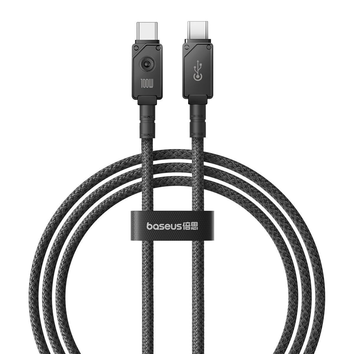 Baseus Unbreakable Braided USB 2.0 Cable USB-C male - USB-C 100W Μαύρο 2m (P10355800111-01)