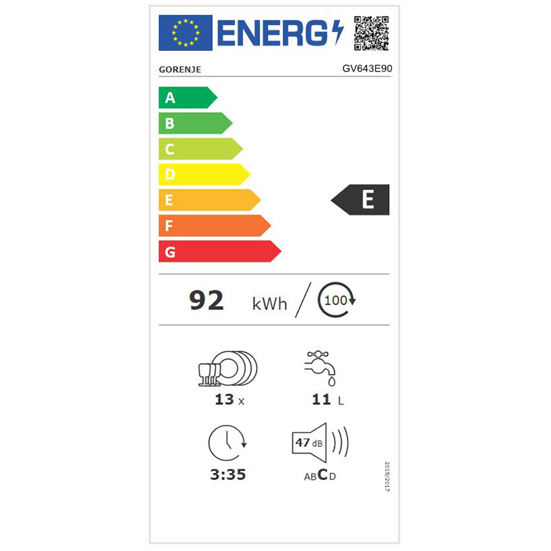 Gorenje Πλήρως Εντοιχιζόμενο για 16 Σερβίτσια Π59.8xY81.6εκ. GV643E90 - Image 3