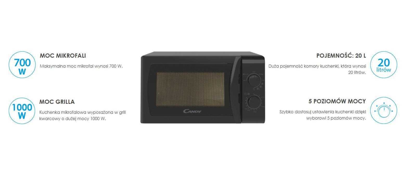 Candy CMG20SMB 20lt Μαύρος - Image 6
