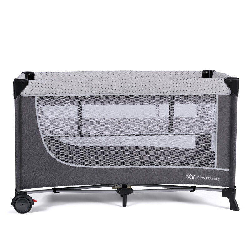 Kinderkraft Leody Παρκοκρέβατο 2 Επιπέδων με Στρώμα Γκρι 126x65cm - Image 5