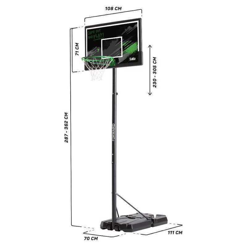 Καλάθι Μπάσκετ Salta Salta Forward 108 Cm X 362 Cm 13279963 8719425451329 - Image 3
