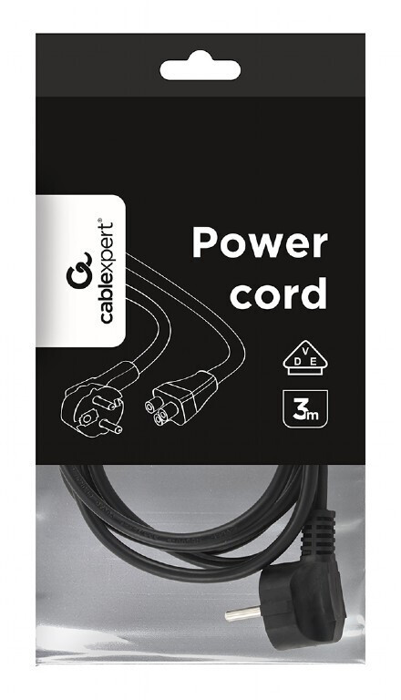 Cablexpert Schuko - IEC C5 Cable 3m Μαύρο (PC-186-ML12-3M) - Image 5