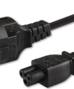 Alternative view of Savio Schuko - IEC C5 Cable 1.2m Μαύρο (CL-67)