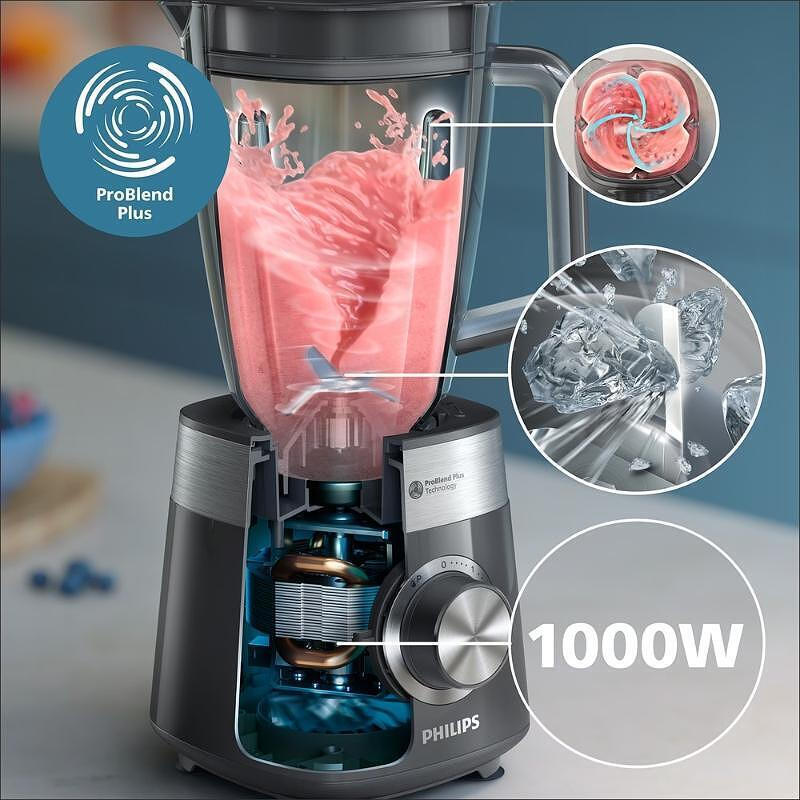 Philips HR3020/20 με Κανάτα 2lt 1000W Γκρι - Image 3